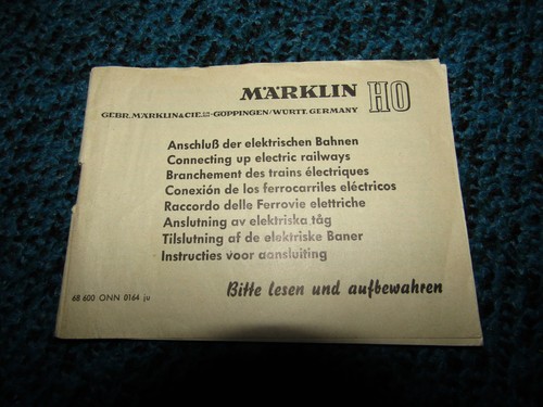 Märklin gebrauchsanweisung - märklin,