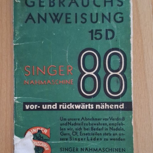 Singer gebrauchsanweisung für - singer,