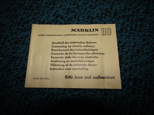 Märklin gebrauchsanweisung - märklin,